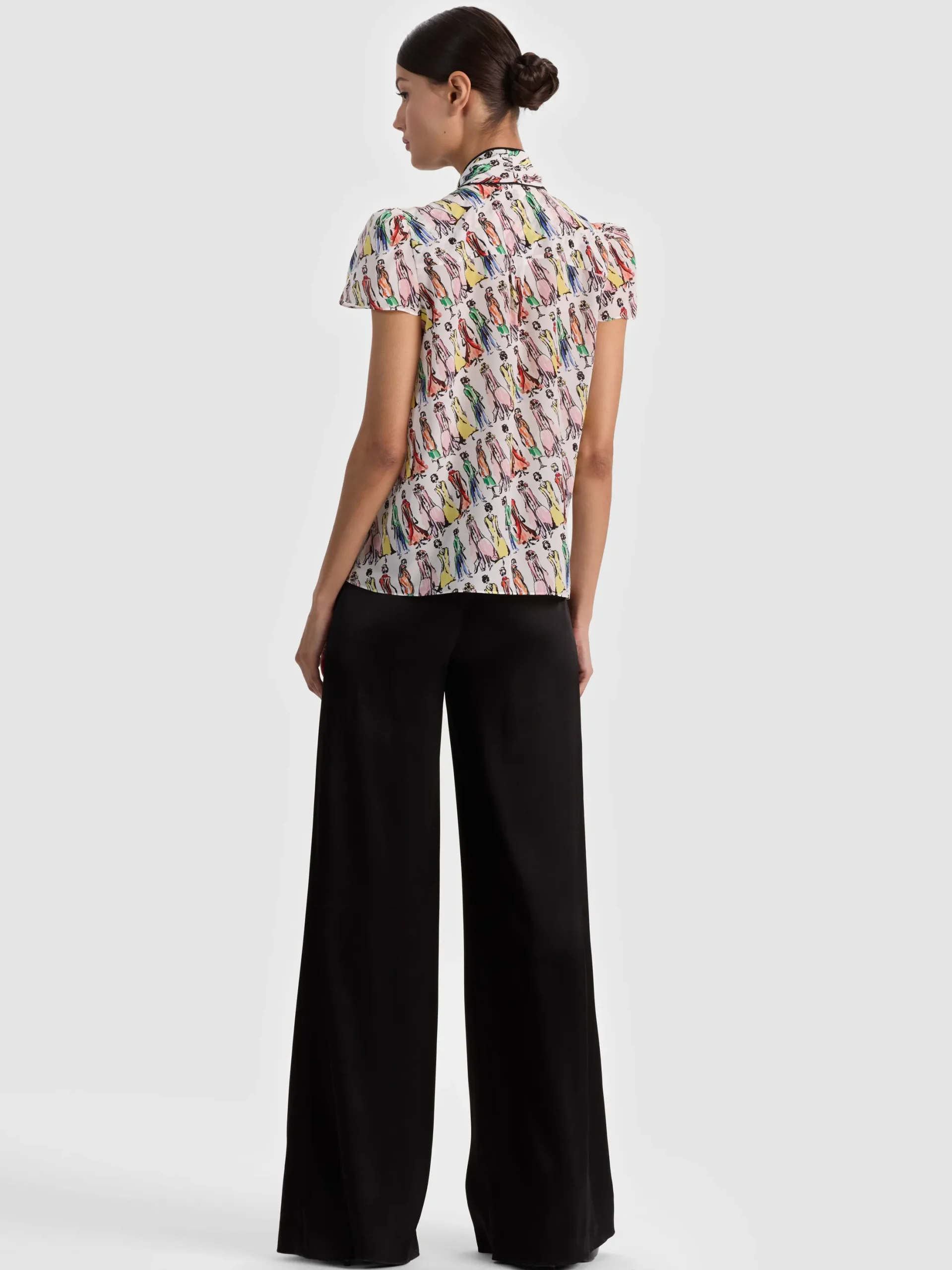 JEANNIE STACEFACE SILK BLOUSE