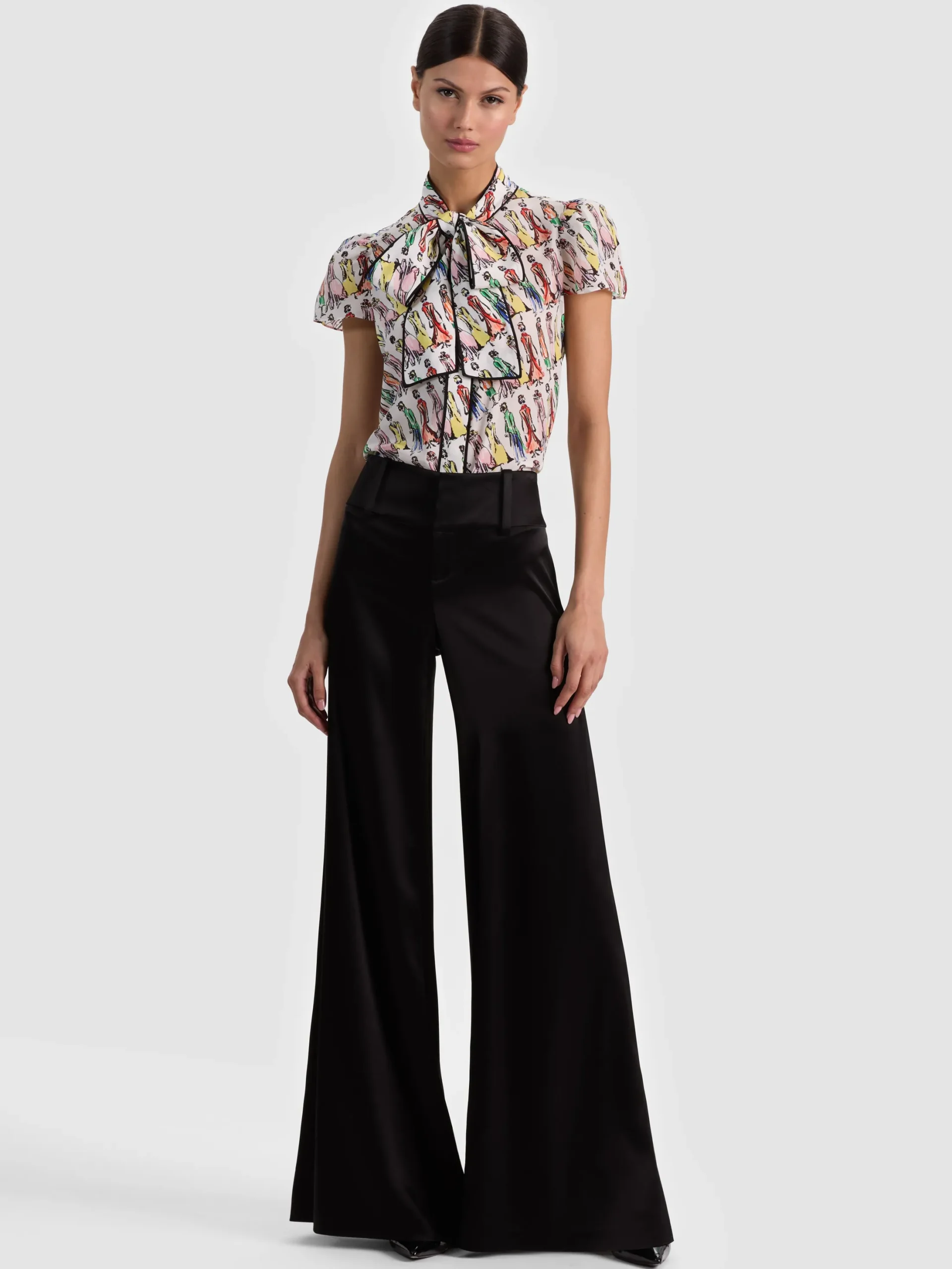 JEANNIE STACEFACE SILK BLOUSE