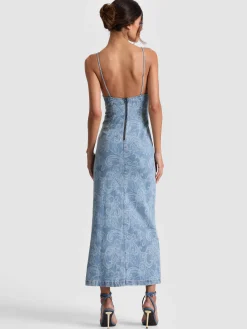 JULIETTA DENIM MIDI DRESS