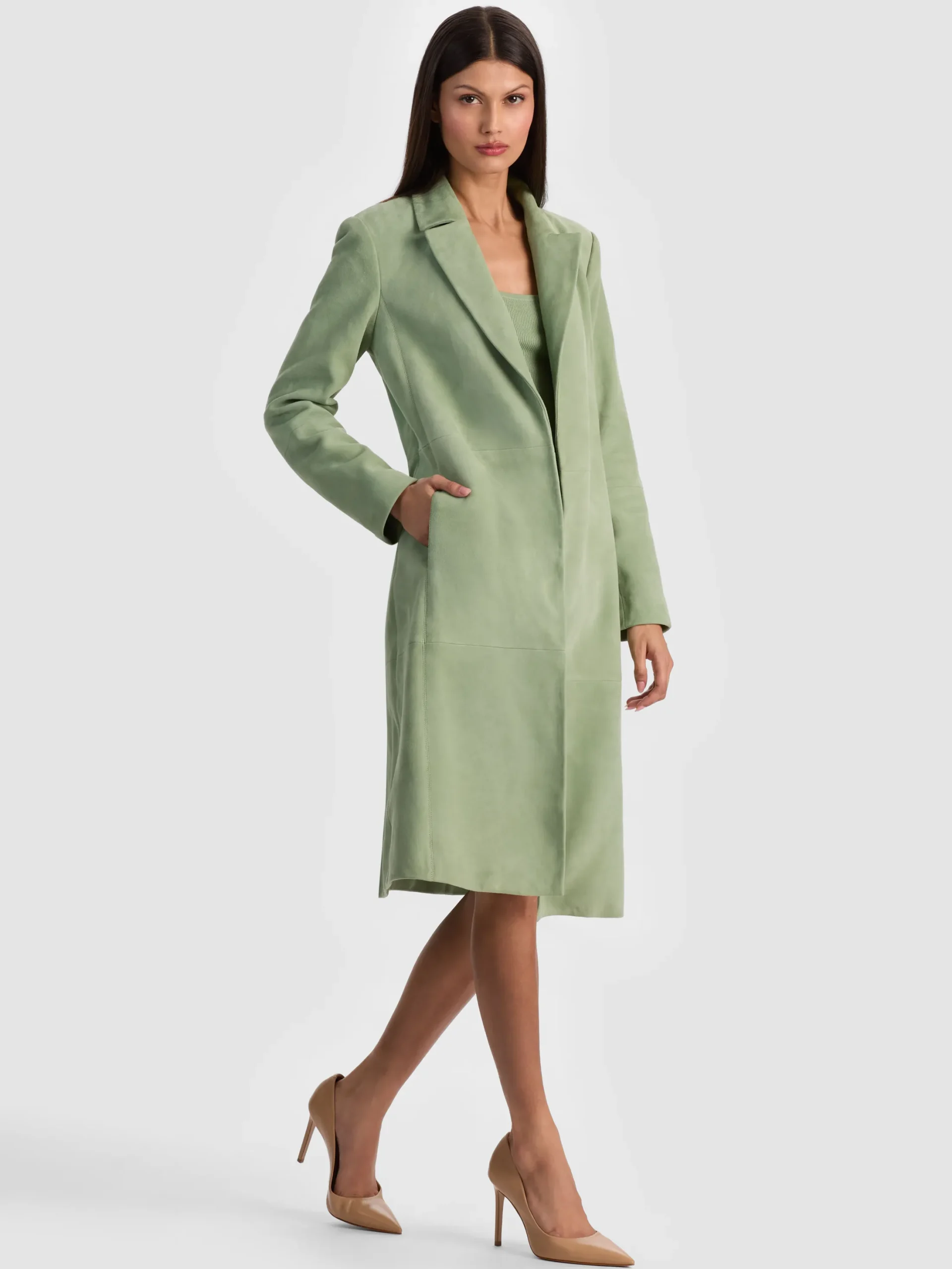 KARLEY SUEDE WRAP COAT