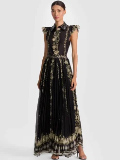 KATZ PLEATED MAXI SKIRT