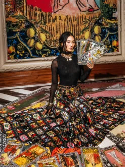 KATZ PLEATED MAXI SKIRT