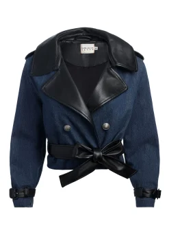 KEITH CROPPED DENIM TRENCH