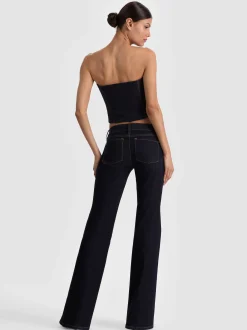 KELCEY STRAPLESS DENIM VEST