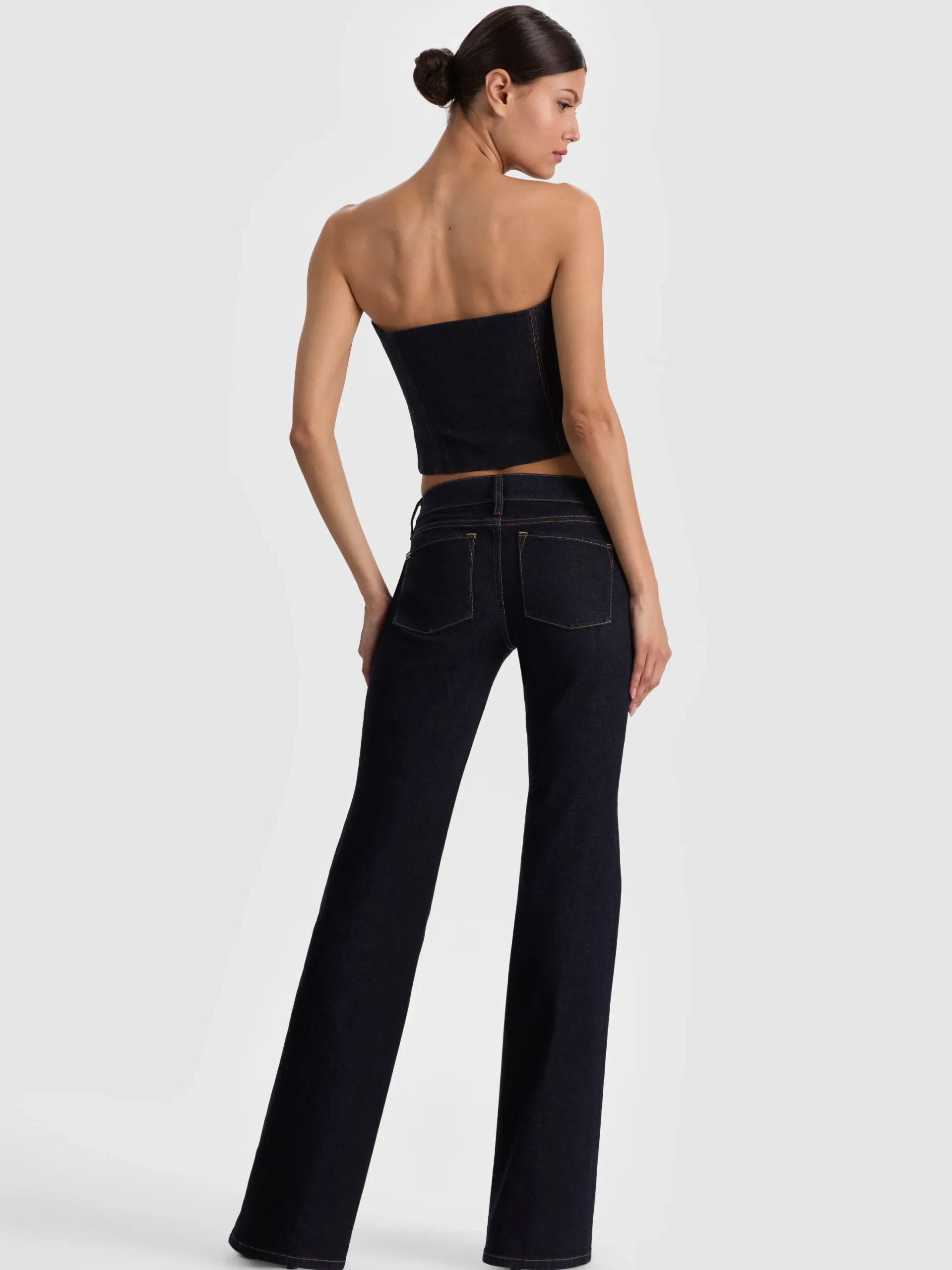 KELCEY STRAPLESS DENIM VEST