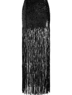 KENDRA SEQUIN FRINGE MAXI SKIRT