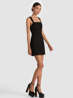 KERIA EMBELLISHED TWEED MINI DRESS
