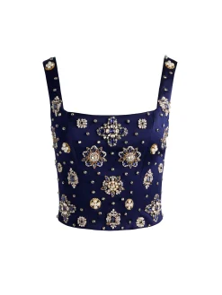 LILIANNA EMBELLISHED CORSET TOP
