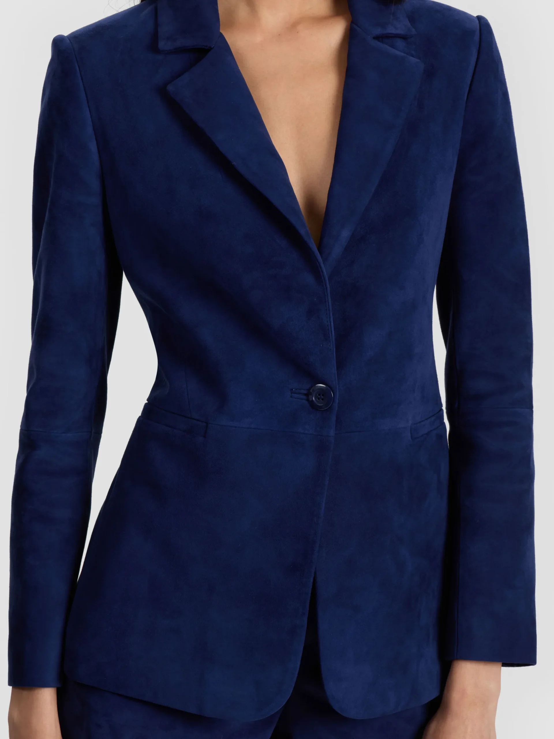 MACEY SUEDE FITTED BLAZER