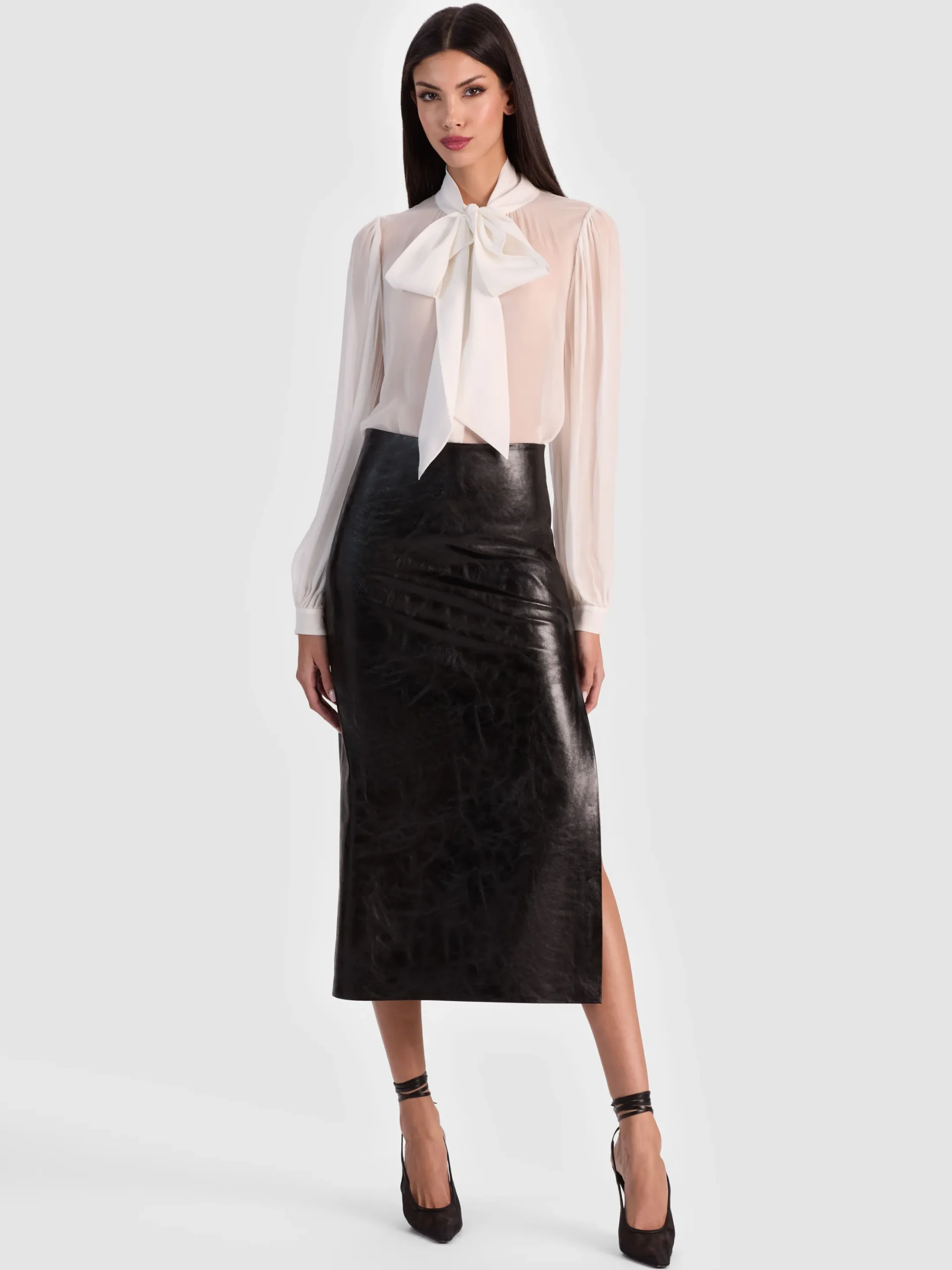 MAEVE VEGAN MIDI SKIRT