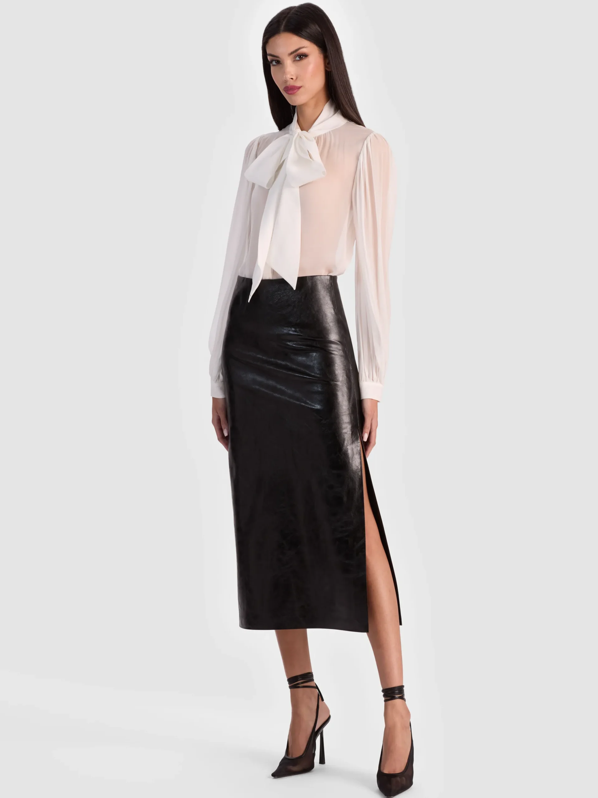 MAEVE VEGAN MIDI SKIRT