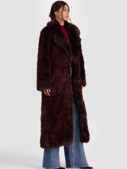 MARVIN FAUX FUR MAXI COAT