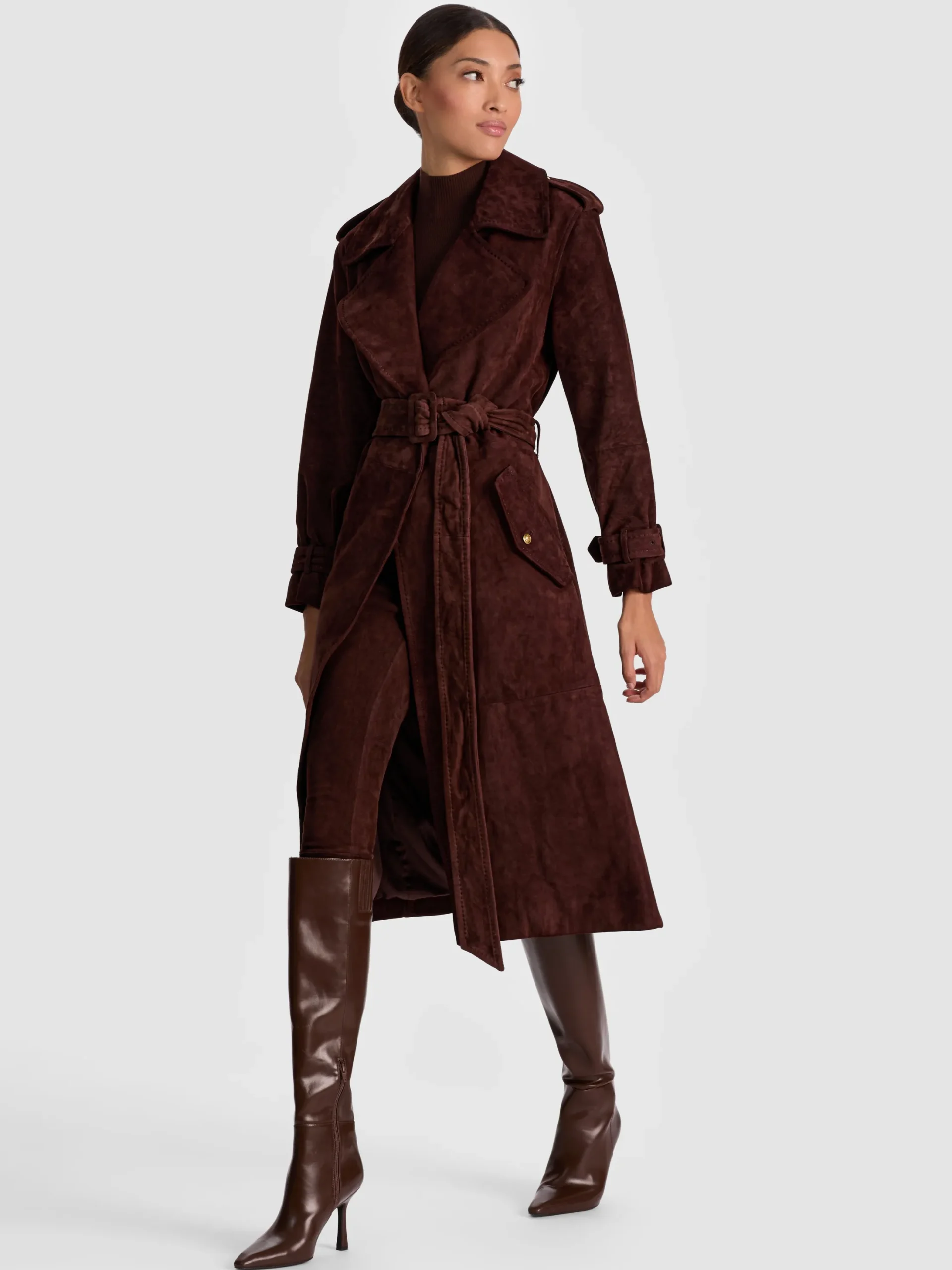 NEVADA SUEDE TRENCH COAT