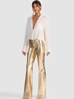 OLIVIA VEGAN BOOTCUT PANT