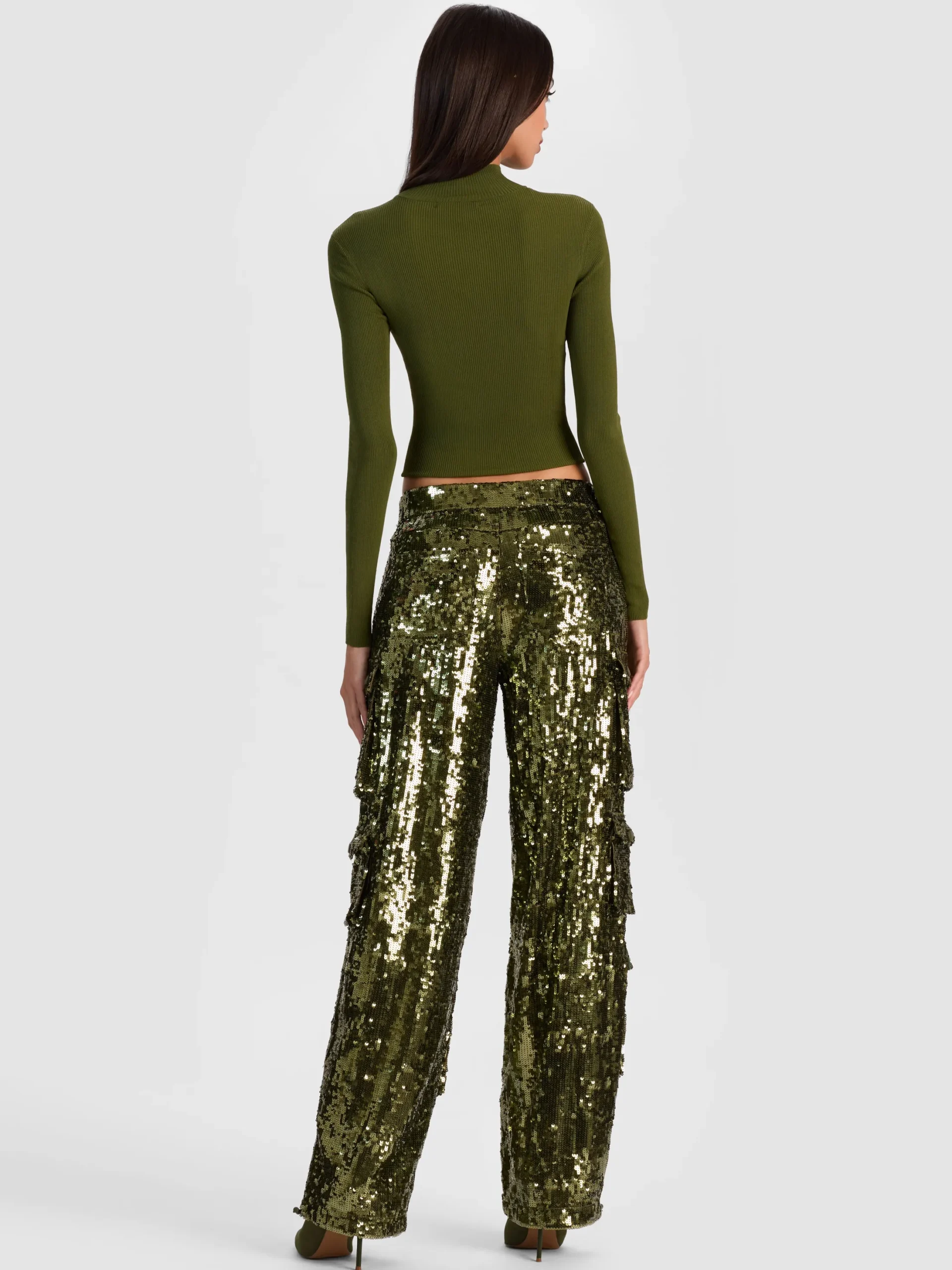 OLYMPIA SEQUIN CARGO PANT