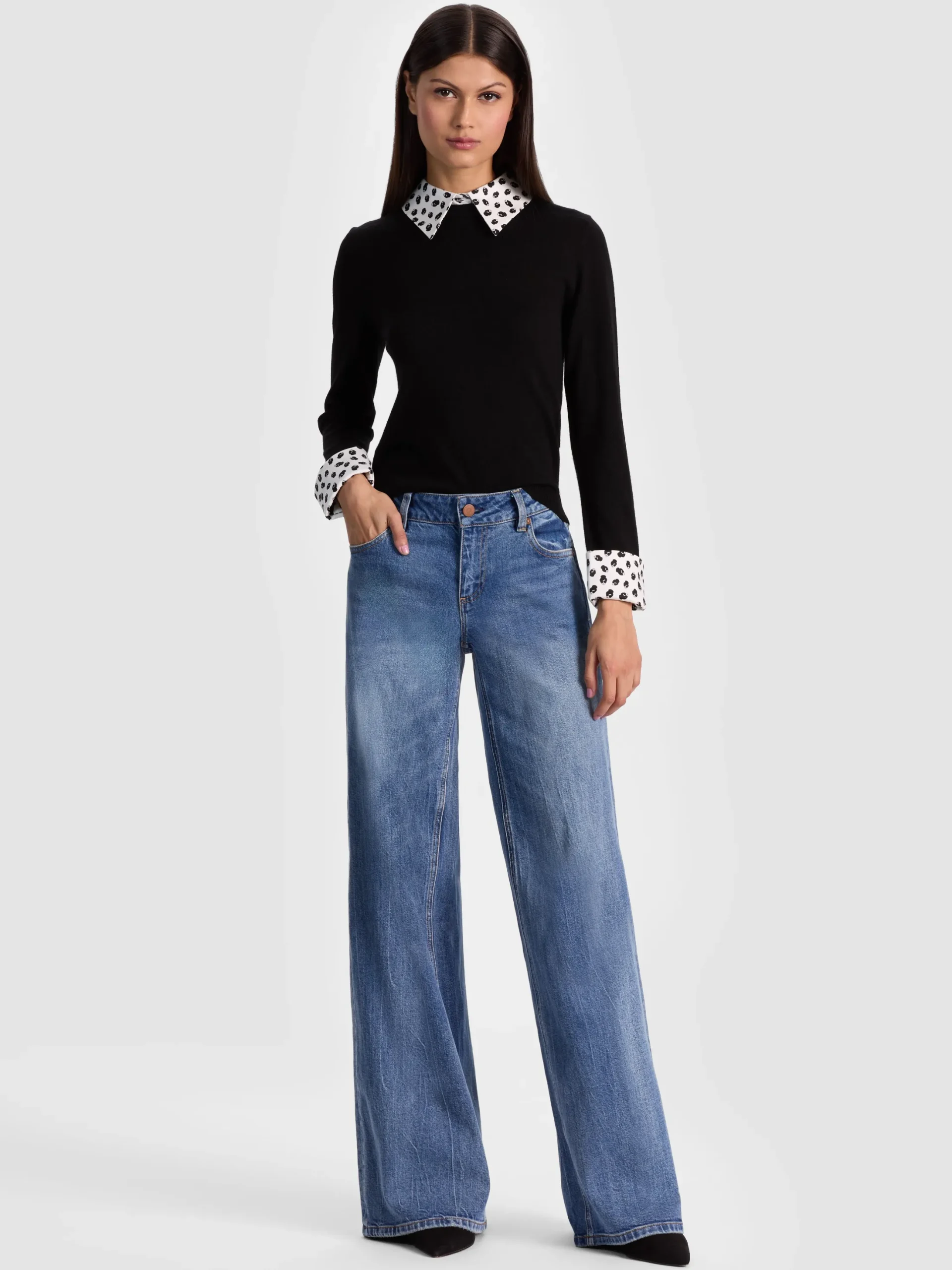 PORLA STACEFACE COLLARED SWEATER