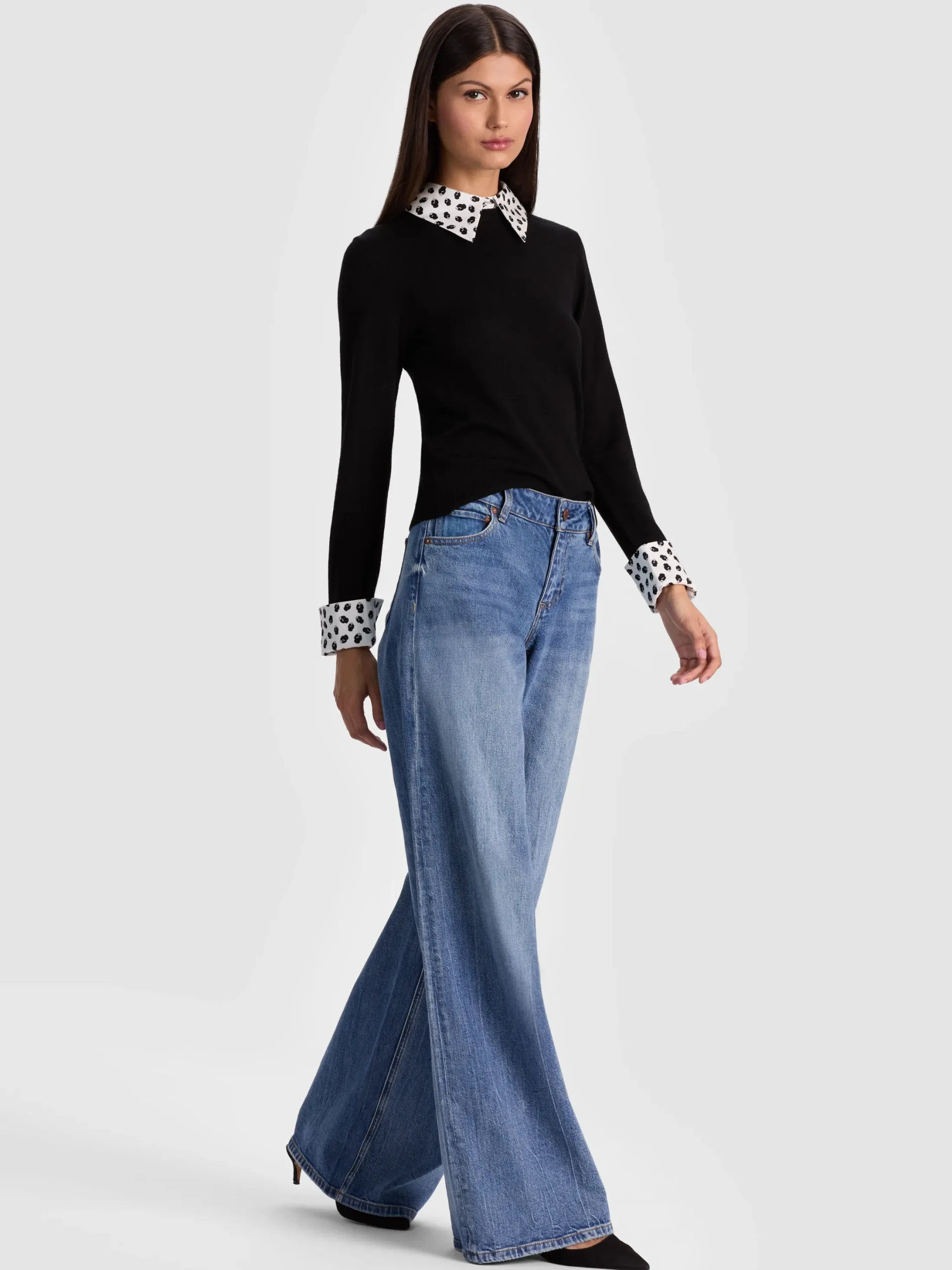 PORLA STACEFACE COLLARED SWEATER