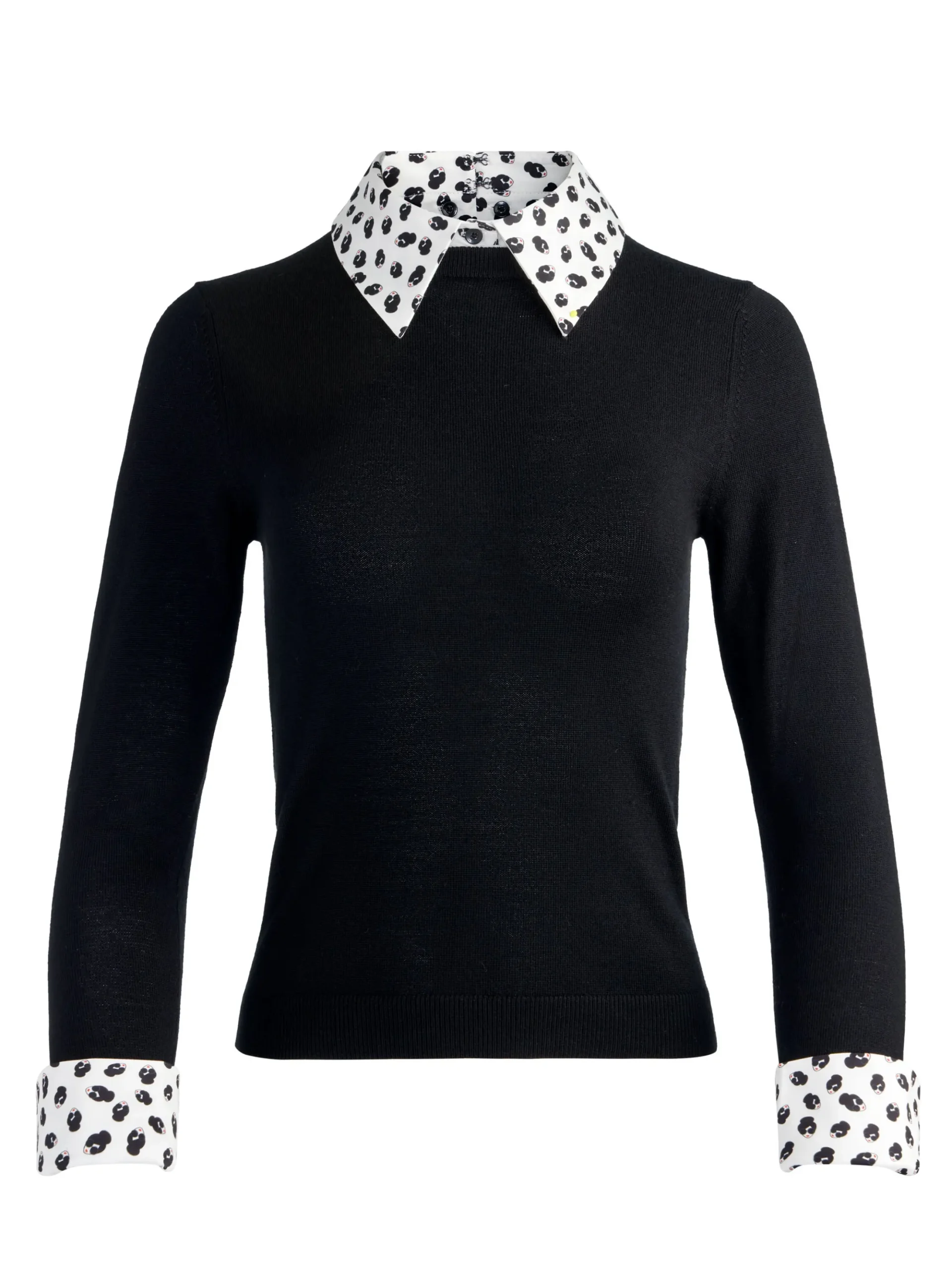 PORLA STACEFACE COLLARED SWEATER