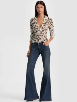 PORTIA MESH BUTTON DOWN