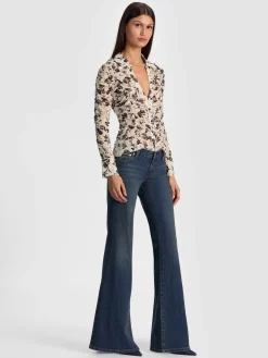 PORTIA MESH BUTTON DOWN