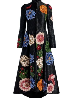 RENATA EMBELLISHED MAXI COAT