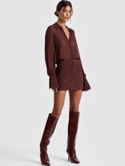 RILEY SUEDE MINI SKIRT