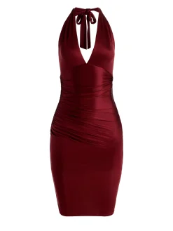 ROMY DRAPED MIDI DRESS