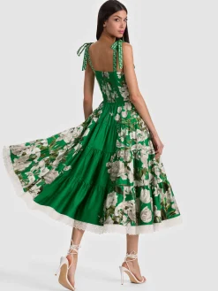 ROSALEE BUSTIER MIDI DRESS