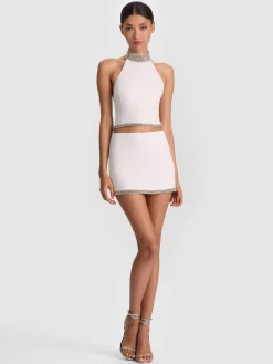 RUBI EMBELLISHED MINI SKIRT