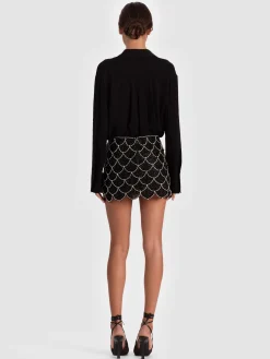 RUBI EMBELLISHED MINI SKIRT