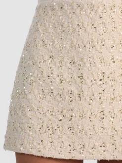 RUBI EMBELLISHED TWEED MINI SKIRT