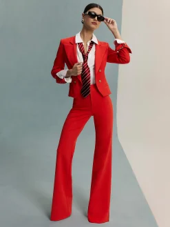 SABLE DOUBLE BREASTED CROPPED BLAZER