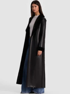 SHELBY FAUX SHEARLING MAXI COAT