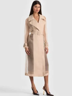 SILVIA SHEER MAXI TRENCH