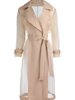 SILVIA SHEER MAXI TRENCH