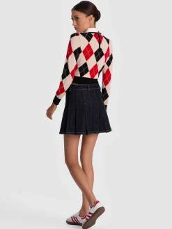 SUZIE DENIM PLEATED MINI SKIRT