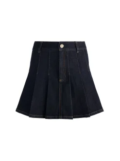 SUZIE DENIM PLEATED MINI SKIRT