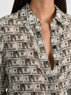 WILLA STACEFACE SILK BLOUSE